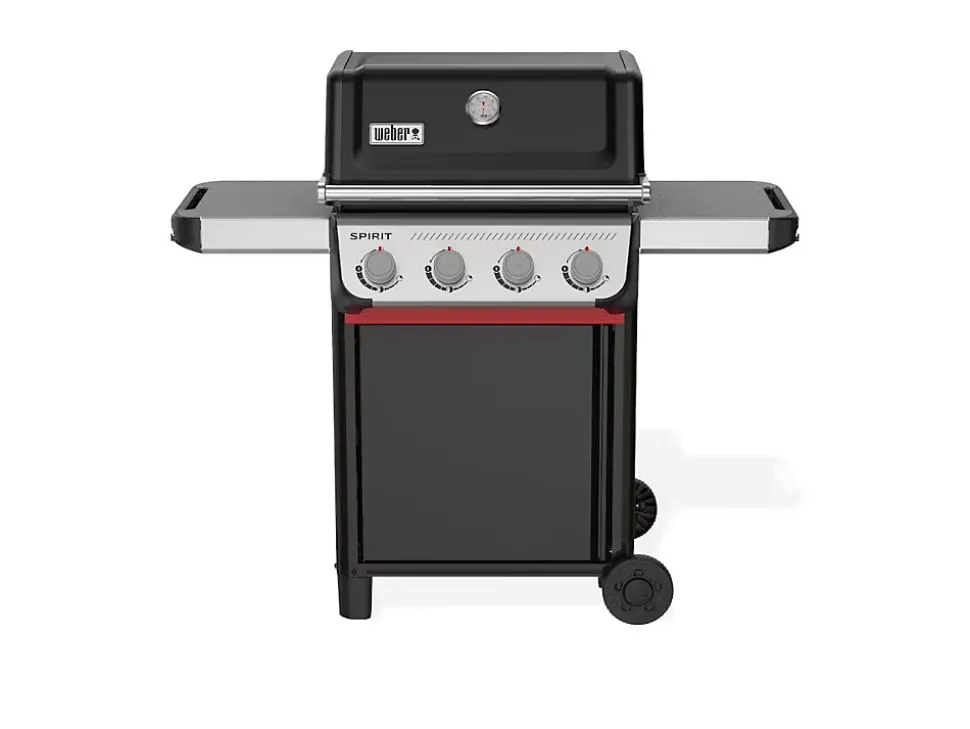 Barbecue à gaz Spirit E-410 + Set d'accessoires clipsables Weber Works + Kit de préparation et de service - Weber