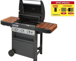 Barbecue au gaz 3 series classic WLD 2 en 1 + Plancha noir Campingaz