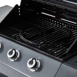 Barbecue Emma Gun Metal 3 Feux + 1 Side FlexiGrill Plancha ronde + Housse