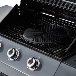 Barbecue Emma Gun Metal 3 Feux + 1 Side FlexiGrill Plancha ronde + Housse