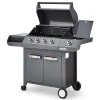 Barbecue Emma Gun Metal 4 Feux + 1 Side FlexiGrill Plancha ronde