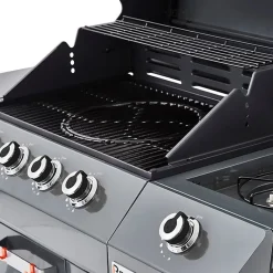 Barbecue Emma Gun Metal 4 Feux + 1 Side FlexiGrill Plancha ronde