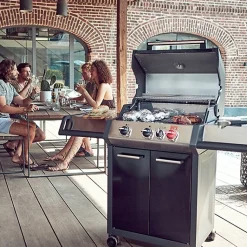 Barbecue gaz Monroe Black Pro 3 K Turbo 1 Turbo Zone, Switch grid