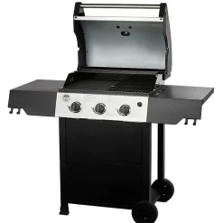 Barbecue gaz ROSTER 3 brûleurs avec plancha et grille de cuisson combinées