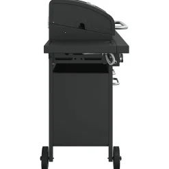 Barbecue gril à gaz avec 7 brûleurs noir acier enduit de poudre vidaXL