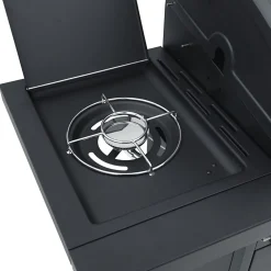 Barbecue gril à gaz avec 7 brûleurs noir acier enduit de poudre vidaXL