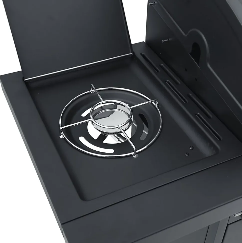 Barbecue gril à gaz avec 7 brûleurs noir acier enduit de poudre vidaXL