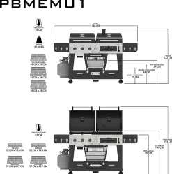 Barbecue Pit Boss MEMPHIS ULTIMATE mixte gaz, charbon et fumoir électrique