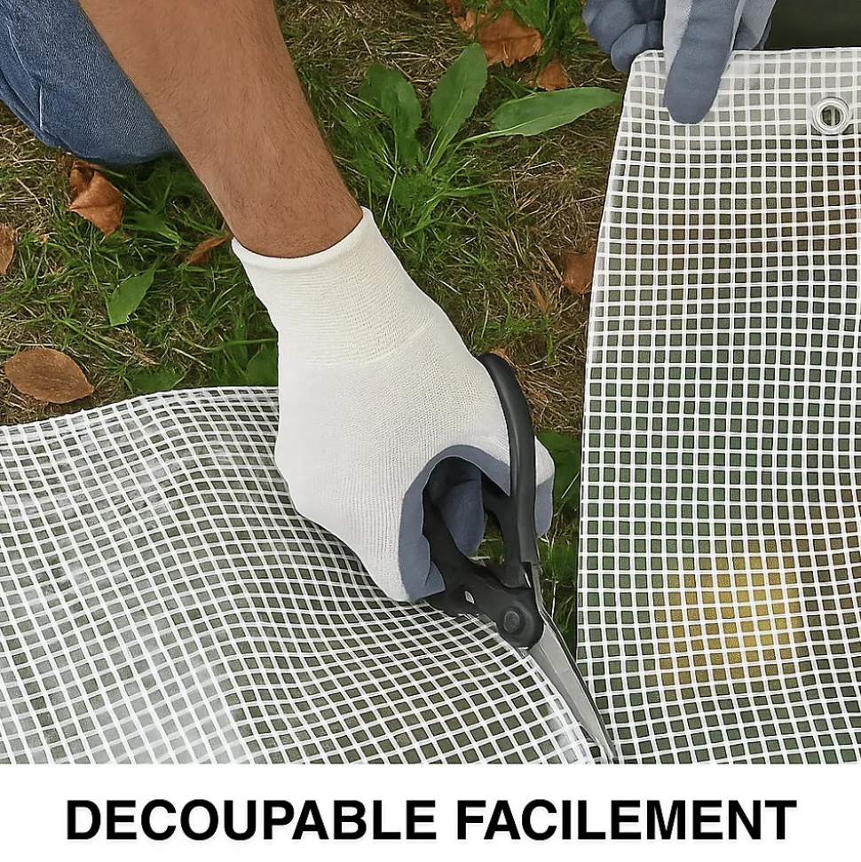 Bâche armée transparente 160g/m2 découpable