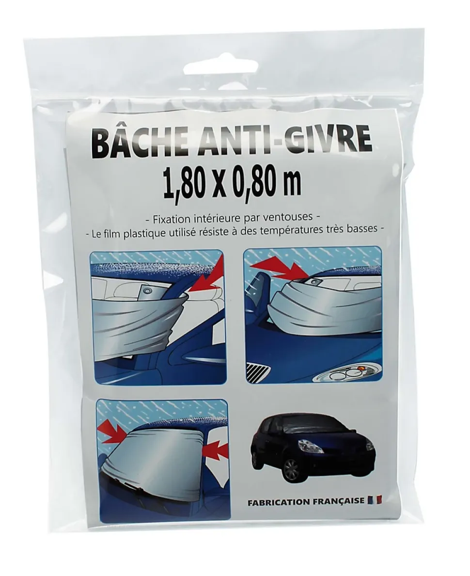 Bâche de protection pour voiture anti-givre 180 x 80 cm