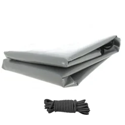 Bâche haute remorque 256 x 134 x 70 cm - PVC 640g/m² étanche & renforcé - Gris - Fabrication française