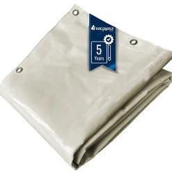 Bâche pour Carport 2x3 m Blanc Crème - Garantie 5 ans TECPLAST - LP506CP - Toile PVC étanche pour abri de voiture