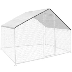 Bâche waterproof blanche 3,4x1.90 M 150 gr pour enclos poulaillers