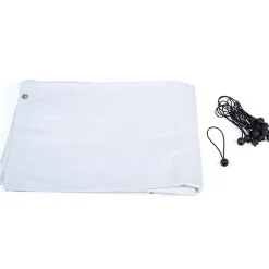 Bâche waterproof blanche 3,4x1.90 M 150 gr pour enclos poulaillers
