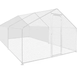 Bâches waterproof blanches 1 arrière + 2 côtés 150 gr pour enclos poulaillers