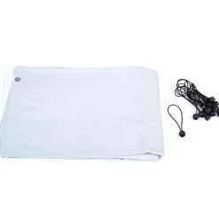 Bâches waterproof blanches 1 arrière + 2 côtés 150 gr pour enclos poulaillers