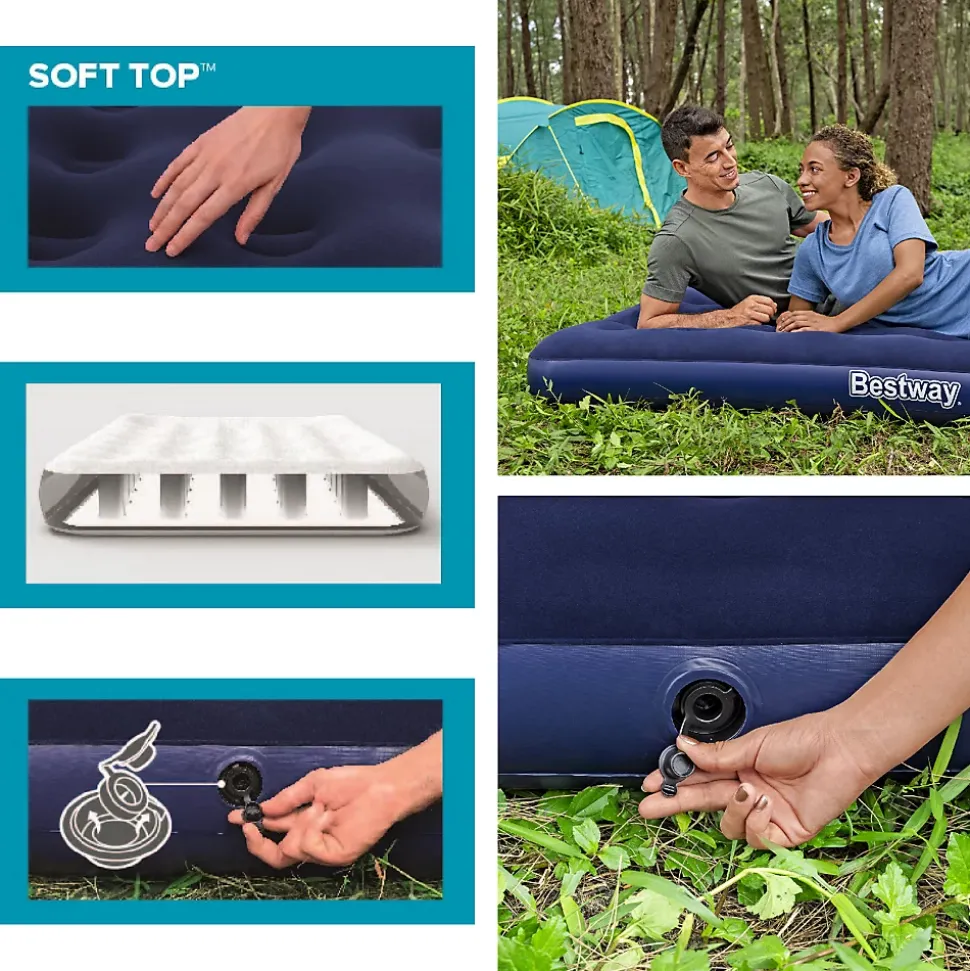 Bestway Matelas gonflable de camping 2 places 191x137x22 cm