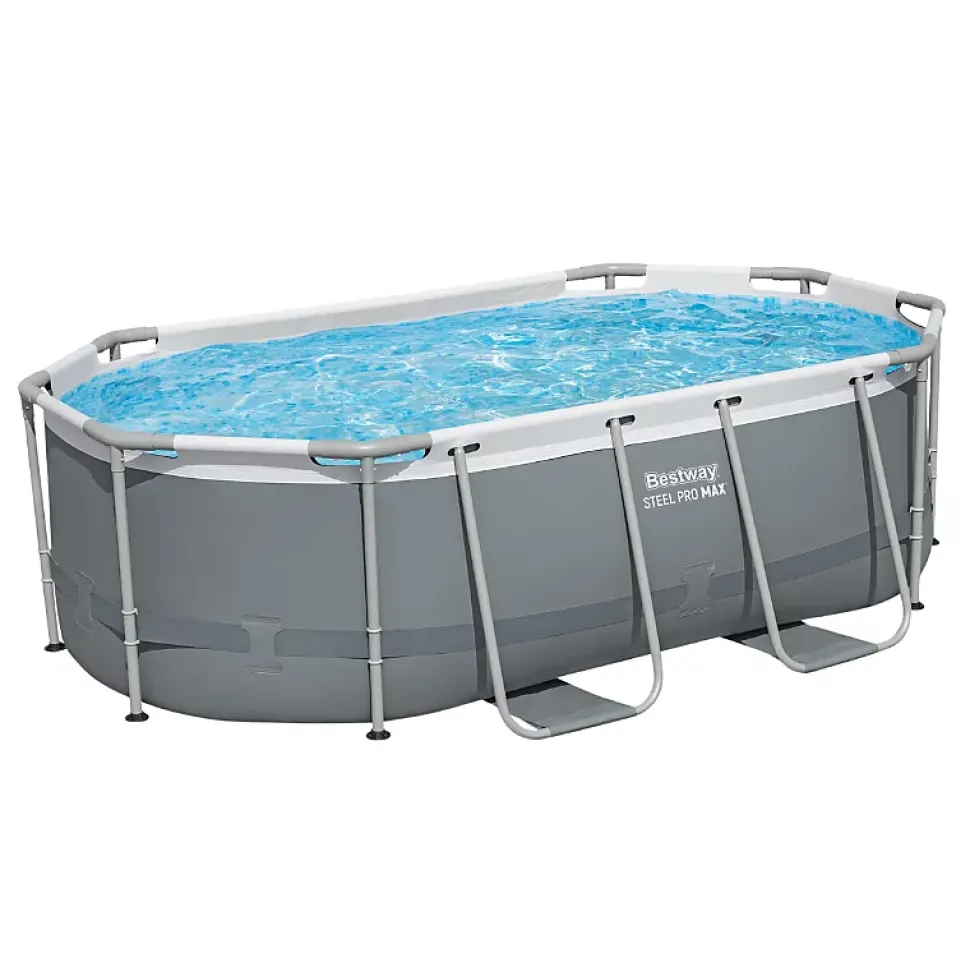 Bestway Piscine hors sol - Ovale - Steel Pro Max - 305 x 200 x 84 cm
