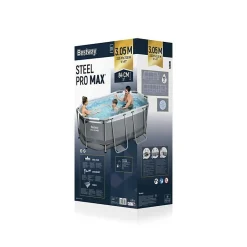 Bestway Piscine hors sol - Ovale - Steel Pro Max - 305 x 200 x 84 cm