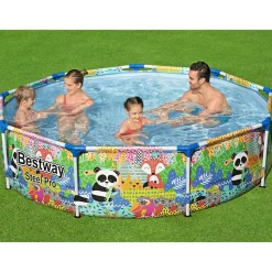 Bestway Piscine hors sol - Ronde - Steel Pro - Motif panda - 274 x 66 cm