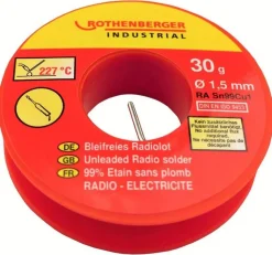 Bobine d'étain sans plomb 30 g, Ø 1,5 mm Rothenberger