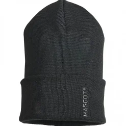 Bonnet tricoté unisexe MASCOT 20650-610-09, noir, taille unique en polyester recyclé