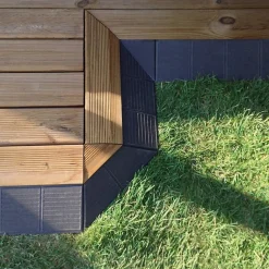 Bordure pour dalle bois clipsable XTiles - 118 x 19,5 cm - Brun