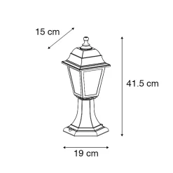 Borne d'extérieur classique dorée 44 cm IP44 - Capital