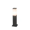 Borne d'extérieur moderne 45 cm gris foncé avec opale IP44 - Malios
