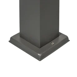 Borne d'extérieur moderne 45 cm gris foncé avec opale IP44 - Malios