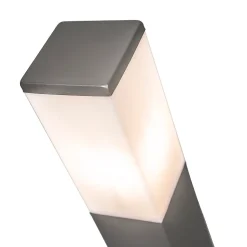 Borne d'extérieur moderne 45 cm gris foncé avec opale IP44 - Malios