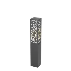 Borne d'extérieur moderne noire 60 cm IP44 - Nicole