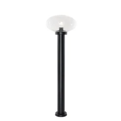 Borne d'extérieur moderne noire 100 cm - Elly