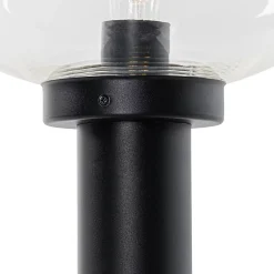 Borne d'extérieur moderne noire 100 cm - Elly