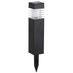 Borne solaire en ABS- Hauteur 37cm- à planter ou à poser- LED blanche- 2 Lumens- Eclairage extérieur Jardin