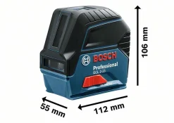 Bosch GCL250 Professional + cellule LR6 - laser points et lignes, portée 50 m, support RM 1