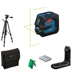 Bosch GLL 20-22 G Laser lignes vertes - livré avec 4 piles AA, trépied BT 150, sacoche et support magnétique LM 10