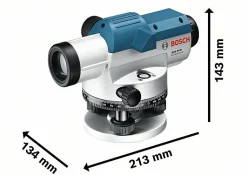 Bosch GOL 26 D niveau optique avec trépied BT160 et mire GR500 - précision 1,6 mm à 30 m, grossissement 26x, portée 100 m