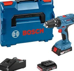 Bosch GSB 18V21 Perceuse-visseuse à percussion 18 V 2 Ah avec L-BOXX, 06019H1107