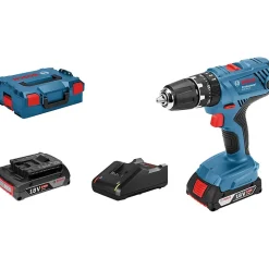 Bosch GSB 18V21 Perceuse-visseuse à percussion 18 V 2 Ah avec L-BOXX, 06019H1107