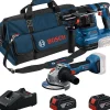 BOSCH Professional Set 18V GBH 18V-22 + GWS 18V-7 avec 2 x GBA 18V 5,0 Ah et chargeur GAL 18V-40 - 0615V0003C