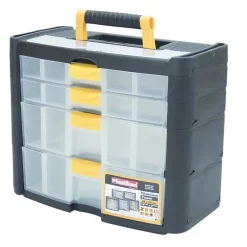 Boîte à outillage Plastiken 90002 Titanium 4 tiroirs plastique noire 40x20x33 cm