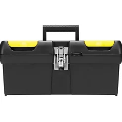 Boîte à outils - Stanley - 16 pouces - Noir et jaune - 2 organiseurs - Poignée articulée