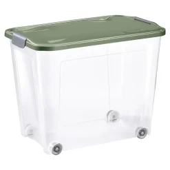 Boîte de rangement avec roulettes Tontarelli Combi Box 67 L couvercle vert vendue par 3 pièces