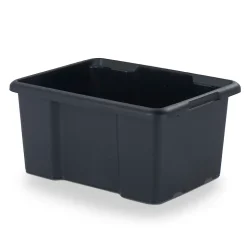 Boîte de rangement 26L Fitty H. 23 cm x L. 45,5 cm plastique noir