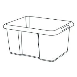 Boîte de rangement 26L Fitty H. 23 cm x L. 45,5 cm plastique noir
