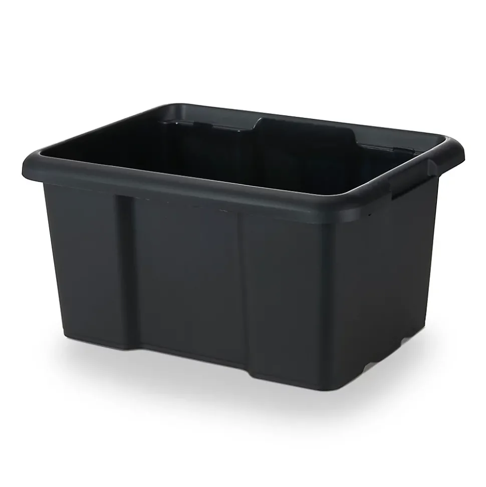 Boîte de rangement 14L Fitty H. 19,5 cm x L. 38 cm plastique noir