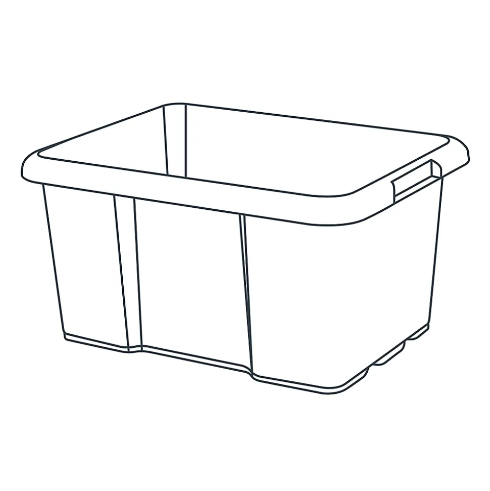 Boîte de rangement 14L Fitty H. 19,5 cm x L. 38 cm plastique noir