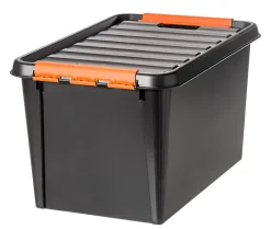 Boîte de rangement plastique noir Smartstore Pro 50L
