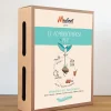 Boîte Lombricompost 2,5 kg H. 35 cm kraft et bleu pastel